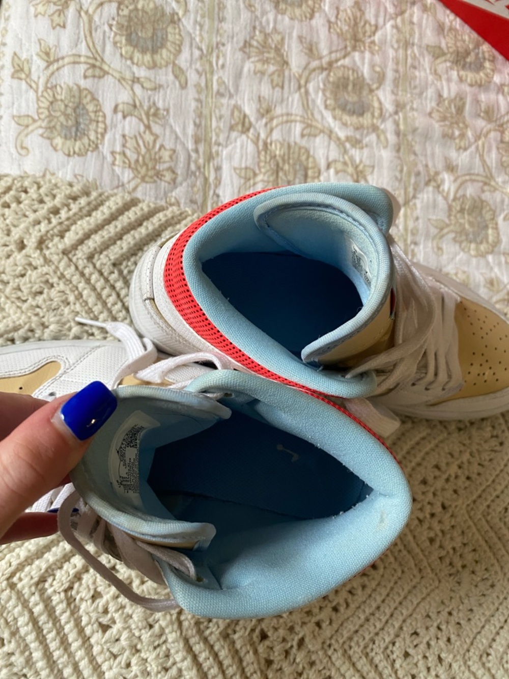 Nike Air Jordan 1 Mid SE Sesame White Sneakers — Women’s 8 - Picture 8 of 10